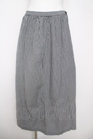 画像: powder / ギンガム柄スカート F 黒 Y-26-03-20-187-LO-SK-SZ-ZY