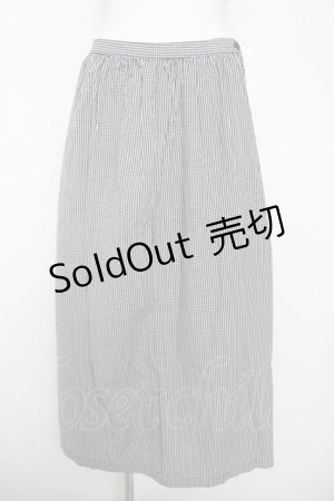 画像: powder / ギンガム柄スカート F 黒 Y-26-03-20-187-LO-SK-SZ-ZY