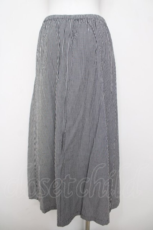 画像2: powder / ギンガム柄スカート F 黒 Y-26-03-20-187-LO-SK-SZ-ZY (2)