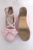 画像6: Amavel / ファーぽんリボン付クロスパンプス LL ピンク Y-26-03-20-016-CA-SH-SZ-ZY (6)
