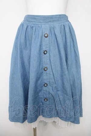 画像: axes femme / 釦付フィッシュテールスカート M サックス Y-26-03-20-191-AX-SK-SZ-ZY