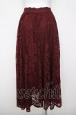 画像2: axes femme / レースサーキュラースカート M ワイン Y-26-03-20-192-AX-SK-SZ-ZY (2)