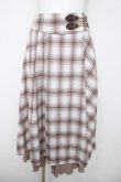 画像1: axes femme / ビッグチェックミディスカート F ベージュ Y-26-03-20-193-AX-SK-SZ-ZY (1)