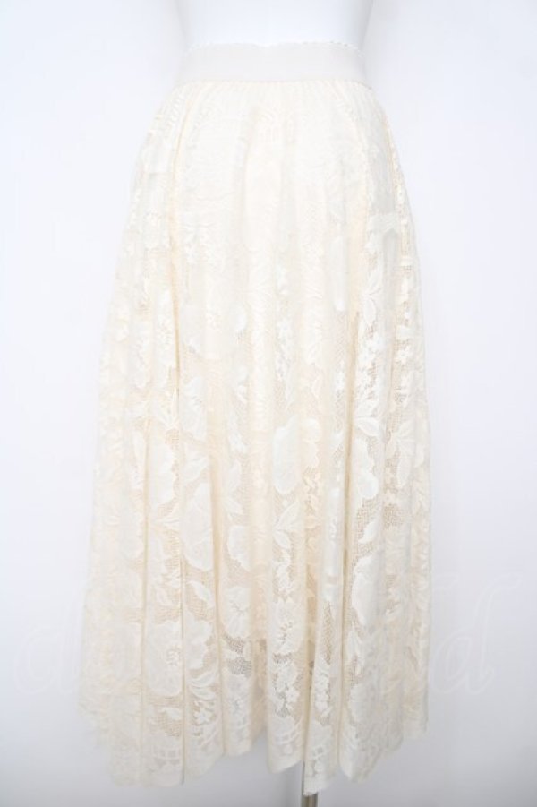 画像2: axes femme / レースサーキュラースカート M 生成り Y-26-03-20-194-AX-SK-SZ-ZY (2)
