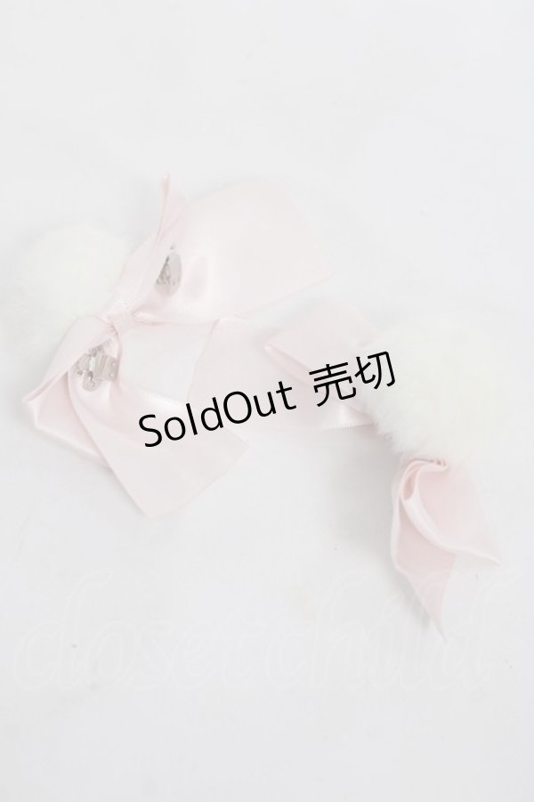 画像7: Amavel / ファーぽんリボン付クロスパンプス LL ピンク Y-26-03-20-016-CA-SH-SZ-ZY (7)