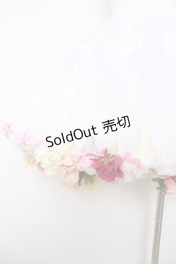 画像3: BOGUTA / Sky Rabbit×BOGUTAオーガンジー花パニエ  白 Y-26-03-20-195-EL-SK-SZ-ZY (3)