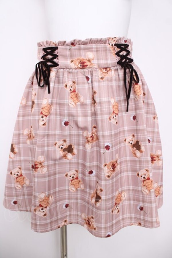 画像1: Ank Rouge / SweetTeddyスカート M ブラウン Y-26-03-20-199-CA-SK-SZ-ZY (1)