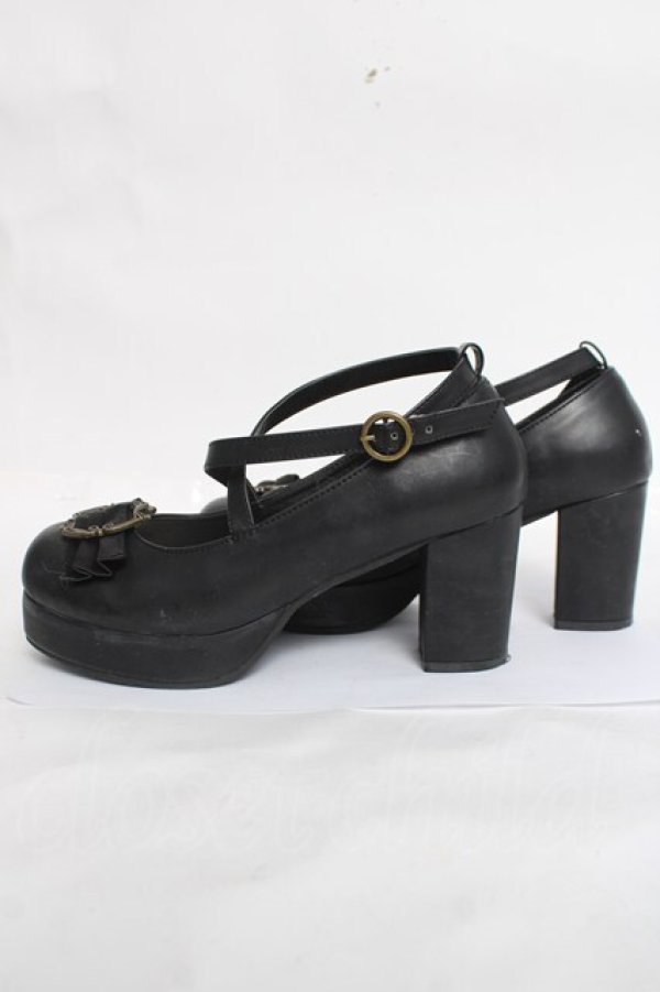 画像2: Queen Bee / クラシカルフレームパンプス 24cm 黒 Y-26-03-20-018-EL-SH-SZ-ZY (2)