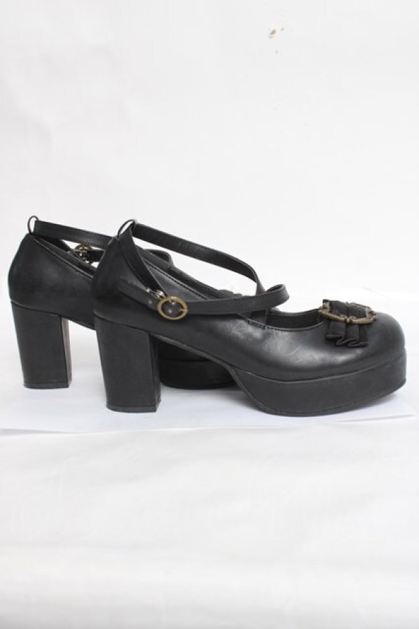 画像4: Queen Bee / クラシカルフレームパンプス 24cm 黒 Y-26-03-20-018-EL-SH-SZ-ZY (4)