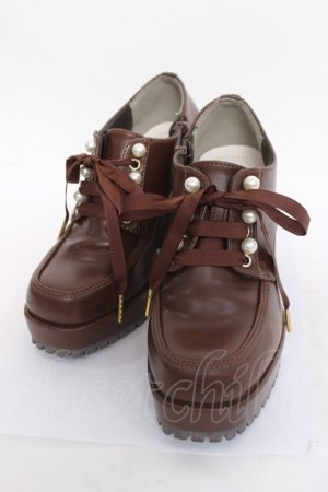 画像: axes femme POETIQUE / レースアップシューズ S 茶 Y-26-03-20-020-AX-SH-SZ-ZY