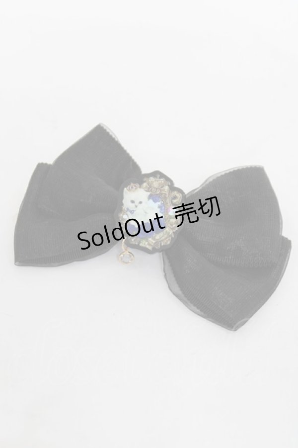 画像1: Enchantlic Enchantilly / クイーンキャットリボンブローチ  黒 Y-26-03-20-003-LO-AC-SZ-ZY (1)