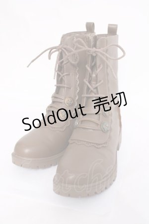 画像: axes femme / ナポレオンレースアップブーツ L ブラウン Y-26-03-20-021-AX-SH-SZ-ZY