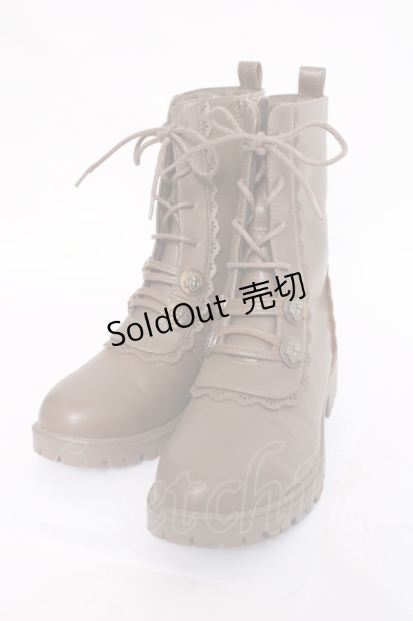 画像1: axes femme / ナポレオンレースアップブーツ L ブラウン Y-26-03-20-021-AX-SH-SZ-ZY (1)