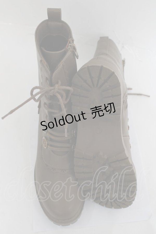 画像5: axes femme / ナポレオンレースアップブーツ L ブラウン Y-26-03-20-021-AX-SH-SZ-ZY (5)