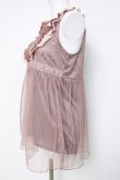 画像2: axes femme / チュールフリルアウタータンク M 淡ピンク Y-26-03-20-022-AX-TO-SZ-ZY (2)