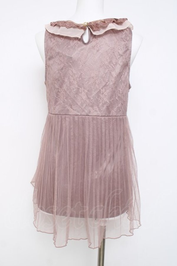 画像3: axes femme / チュールフリルアウタータンク M 淡ピンク Y-26-03-20-022-AX-TO-SZ-ZY (3)