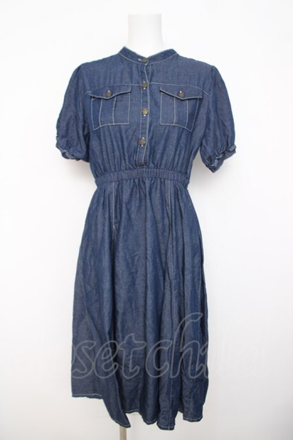 画像1: axes femme / ベルト付デニムワンピース  デニム Y-26-03-21-044-AX-OP-SZ-ZY (1)