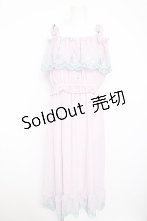 画像: axes femme POETIQUE / オフショルロングワンピース(リトルマーメイド)  ピンク Y-26-03-21-045-AX-OP-SZ-ZY