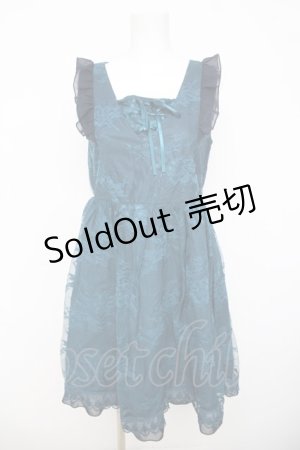 画像: axes femme / レース重ね編み上げワンピース  グリーン Y-26-03-21-046-AX-OP-SZ-ZY