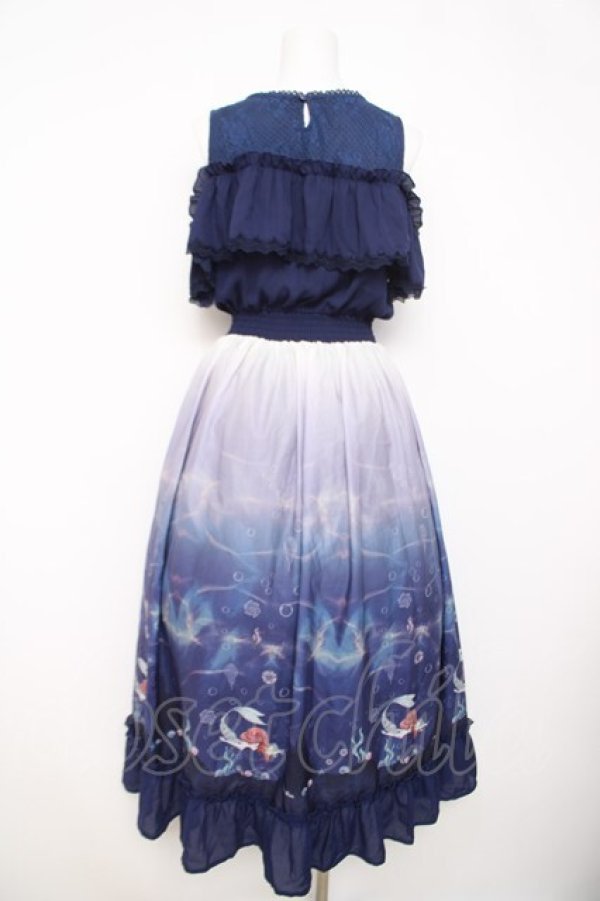 画像2: axes femme POETIQUE / リトル・マーメイド ワンピース  紺 Y-26-03-21-047-AX-OP-SZ-ZY (2)