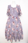 画像1: axes femme / ミルフィーユローズ柄ワンピース  ラベンダー Y-26-03-21-052-AX-OP-SZ-ZY (1)