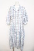 画像1: axes femme POETIQUE / チェック開襟シャツワンピース  サックス Y-26-03-21-054-AX-OP-SZ-ZY (1)