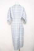 画像2: axes femme POETIQUE / チェック開襟シャツワンピース  サックス Y-26-03-21-054-AX-OP-SZ-ZY (2)
