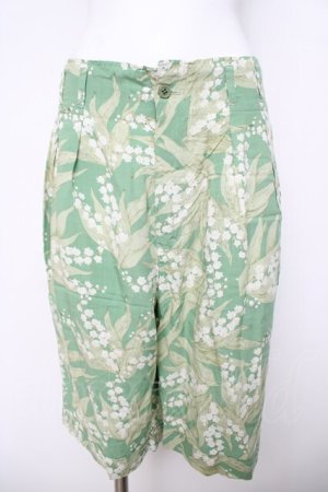 画像: INGEBORG / すずらん柄パンツ  グリーン Y-26-03-21-057-LO-PA-SZ-ZY