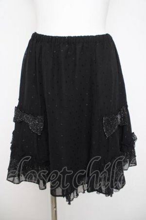 画像: Emily Temple cute / ラメドットジョーゼットスカート  黒 Y-26-03-21-065-ET-SK-SZ-ZY