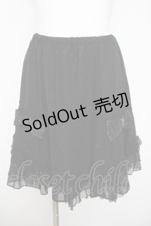 画像: Emily Temple cute / ラメドットジョーゼットスカート  黒 Y-26-03-21-065-ET-SK-SZ-ZY