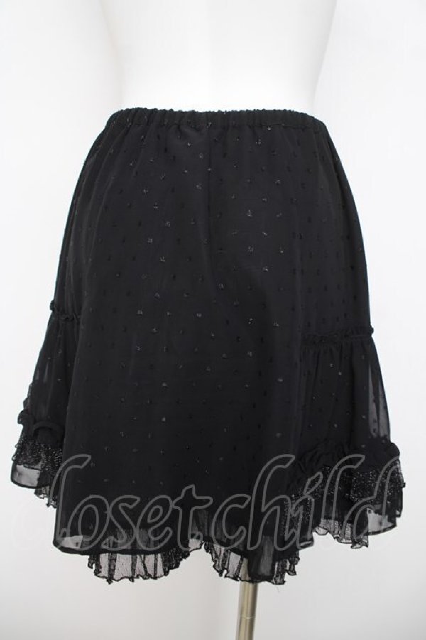 画像2: Emily Temple cute / ラメドットジョーゼットスカート  黒 Y-26-03-21-065-ET-SK-SZ-ZY (2)