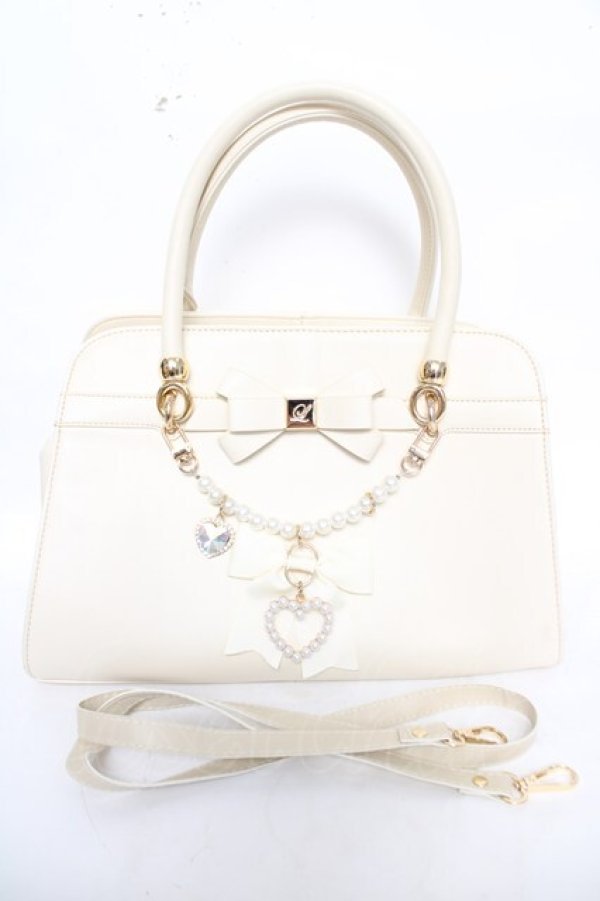 画像1: LIZ LISA / チャーム付きバッグ  アイボリー Y-26-03-21-006-LO-BG-SZ-ZY (1)