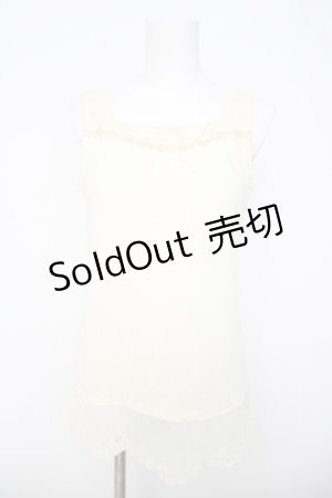 画像: axes femme / ビジューストラップ付きタンク M 生成り Y-26-03-21-008-AX-TO-SZ-ZY