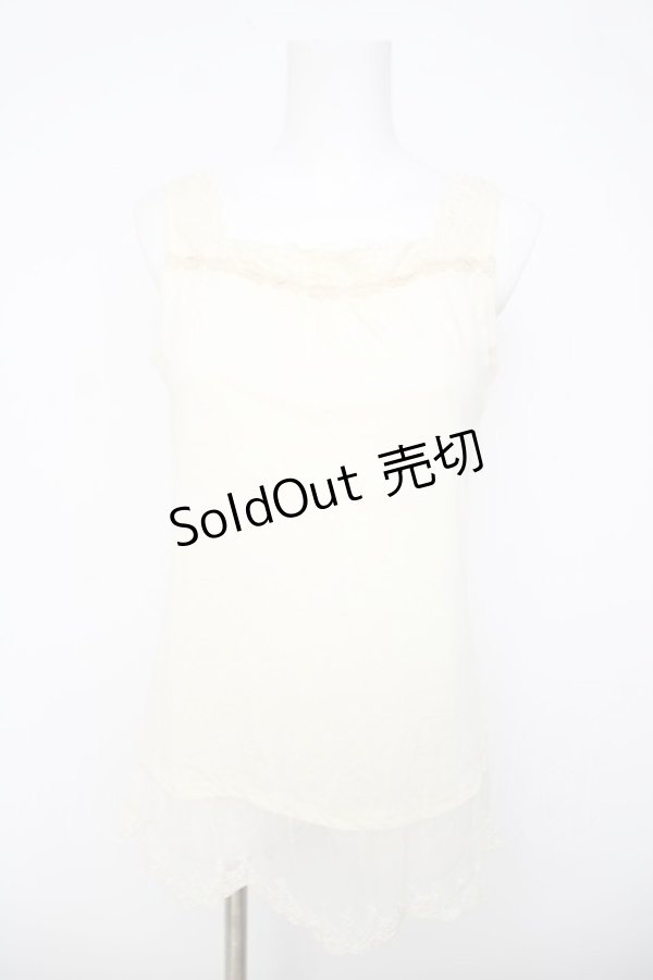 画像1: axes femme / ビジューストラップ付きタンク M 生成り Y-26-03-21-008-AX-TO-SZ-ZY (1)