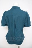 画像2: axes femme / コルセット風ダブルボタンブラウス  グリーン Y-26-03-21-014-AX-BL-SZ-ZY (2)