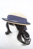 画像2: F＆A / レース使いカンカン帽  ベージュ Y-26-03-21-002-LO-AC-SZ-ZY (2)