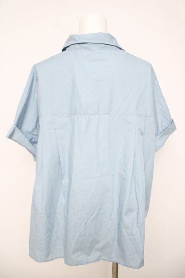 画像2: axes femme / 刺繍入りブラウス  サックス Y-26-03-21-015-AX-BL-SZ-ZY (2)