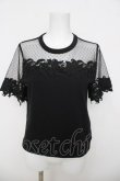 画像1: axes femme / 透けチュールレースプルオーバー M 黒 Y-26-03-21-023-AX-TO-SZ-ZY (1)