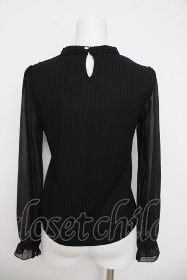 画像2: axes femme / リボン刺繍プルオーバー M 黒 Y-26-03-21-024-AX-TO-SZ-ZY (2)