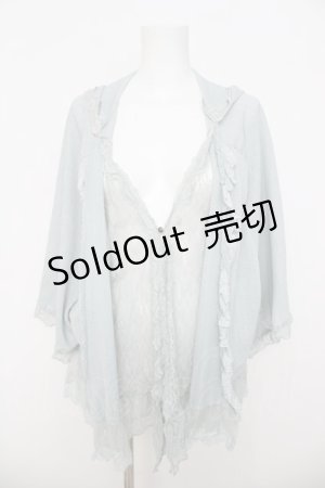 画像: axes femme / レースポンチョカーディガン  サックス Y-26-03-21-025-AX-TO-SZ-ZY