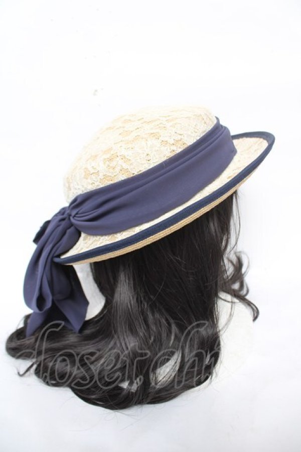 画像4: F＆A / レース使いカンカン帽  ベージュ Y-26-03-21-002-LO-AC-SZ-ZY (4)