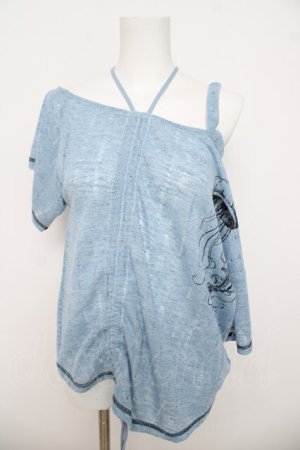 画像: axes femme POETIQUE / クラゲプリントアシメプルオーバー M サックス Y-26-03-21-026-AX-TO-SZ-ZY