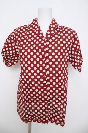 画像: PINK HOUSE / 水玉柄半袖シャツ F レッド Y-26-03-21-027-LO-BL-SZ-ZY