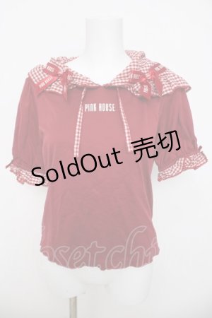 画像: PINK HOUSE / ×misako aoki　ギンガムフードプルオーバー F レッド Y-26-03-21-028-LO-TO-SZ-ZY