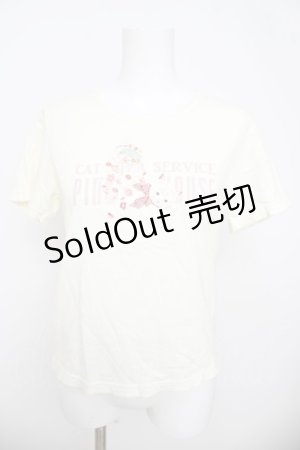 画像: PINK HOUSE / CAT TEA SERVICE カットソー F アイボリー Y-26-03-21-029-LO-TO-SZ-ZY
