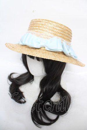 画像: Amavel / リボン付きカンカン帽  サックス Y-26-03-21-003-CA-AC-SZ-ZY