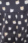 画像3: Franche Lippee / ぶすねこワンピース M 紺 Y-26-03-21-031-LO-OP-SZ-ZY (3)