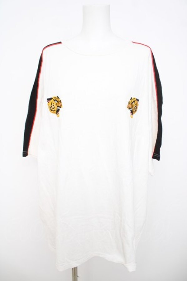 画像1: WORLD WIDE LOVE！(Rydia) / 虎刺繍ロンＴ 1 白 Y-26-03-21-033-PU-TO-SZ-ZY (1)