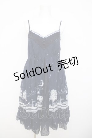 画像: axes femme / ムーンキャットキャミワンピース  紺 Y-26-03-21-043-AX-OP-SZ-ZY