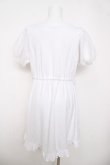 画像2: axes femme POETIQUE / シアーパフ袖カットミニワンピ M 白 Y-26-03-22-043-AX-OP-SZ-ZY (2)